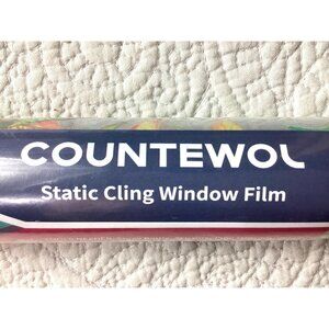 Countewol Static Cling Window Film Decorative Floral* 17.5”x 8 Feet Roll*NEW